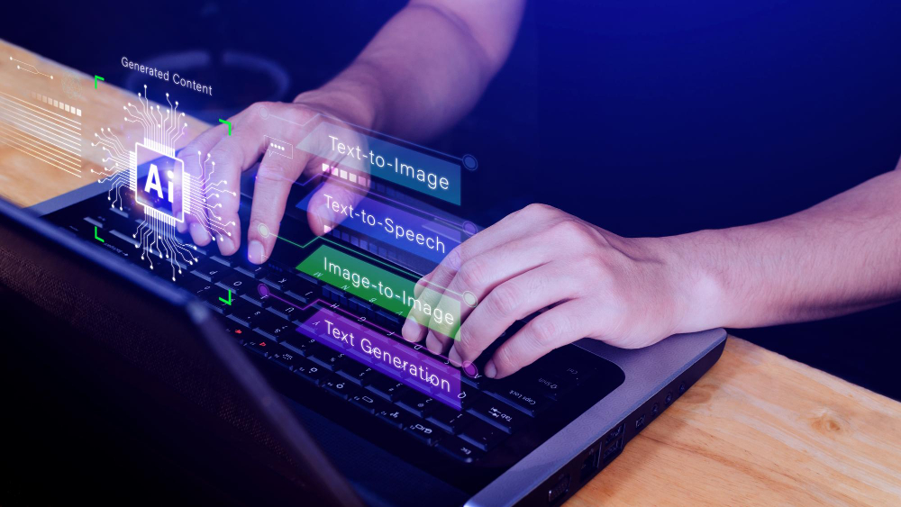 Programador programando para a IA fazer roteiros, vídeos e vozes.